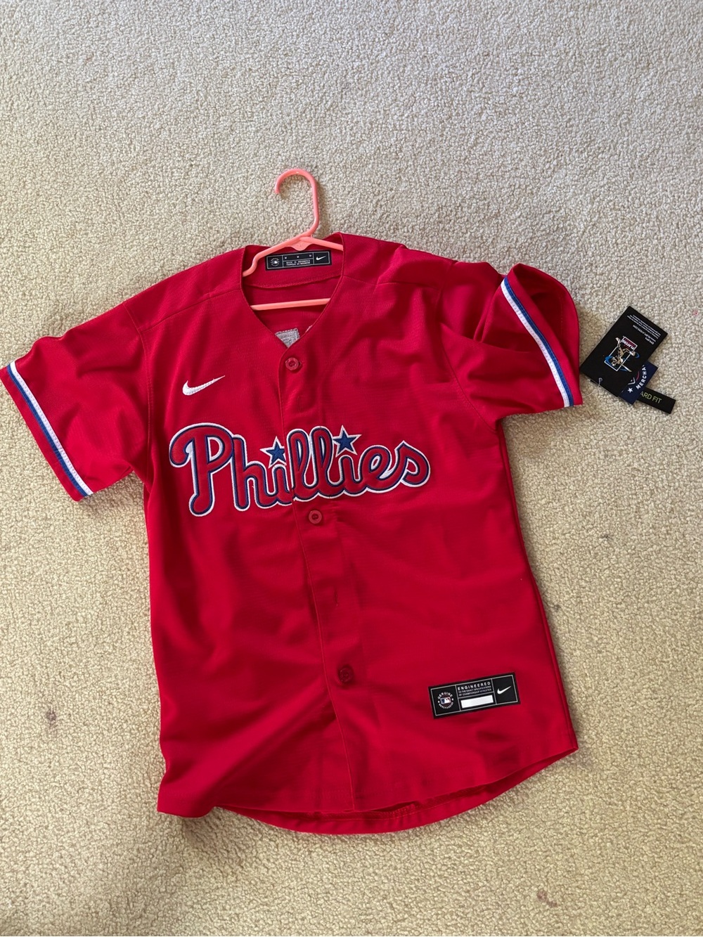 Nike Phillies Bryce Harper Red Baseball Jersey